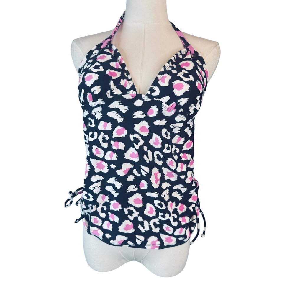2/$30 NWT Salt & Cove Large Tankini Leopard Print Padded Bra Strappy Adjustable